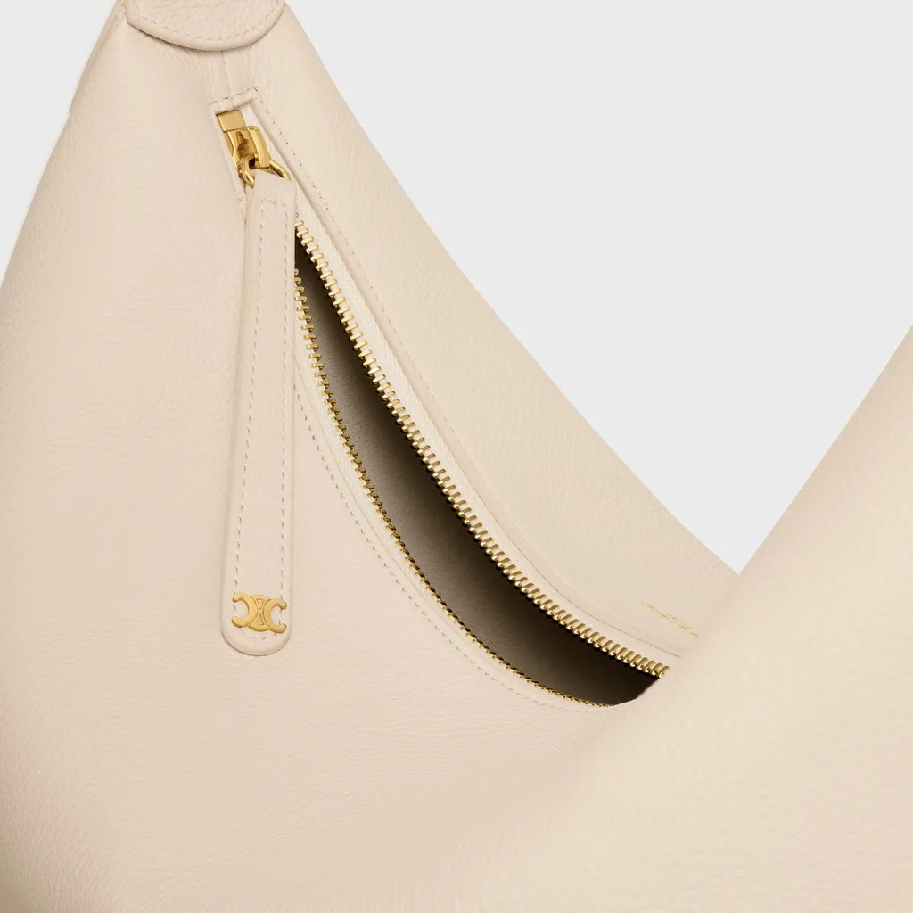 Large Celine Lulu In Grained Calfskin