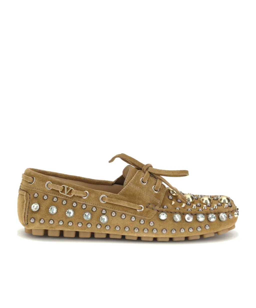 Crystal-Embellished Loafers