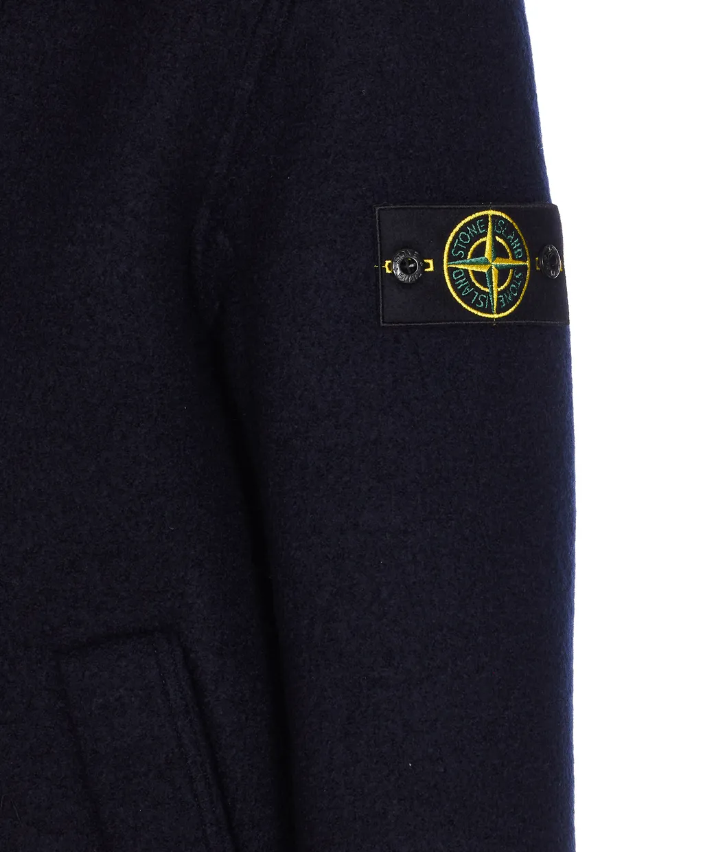 Stone Island Logo Patch Double-Breasted Coat