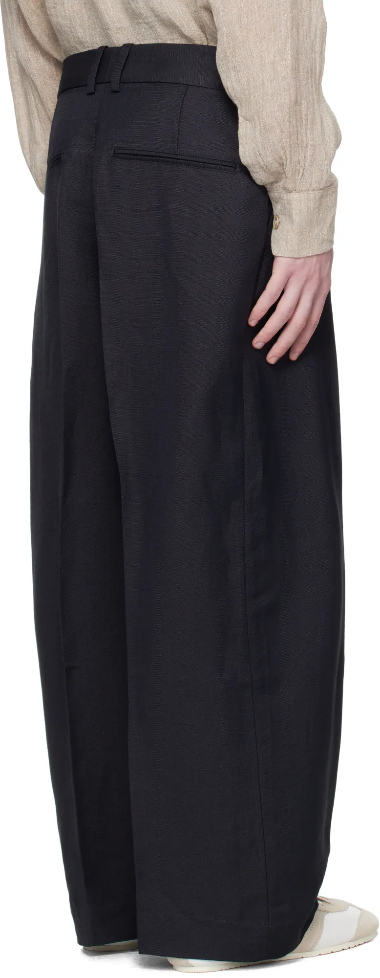 Belt-Lined Casual Pants