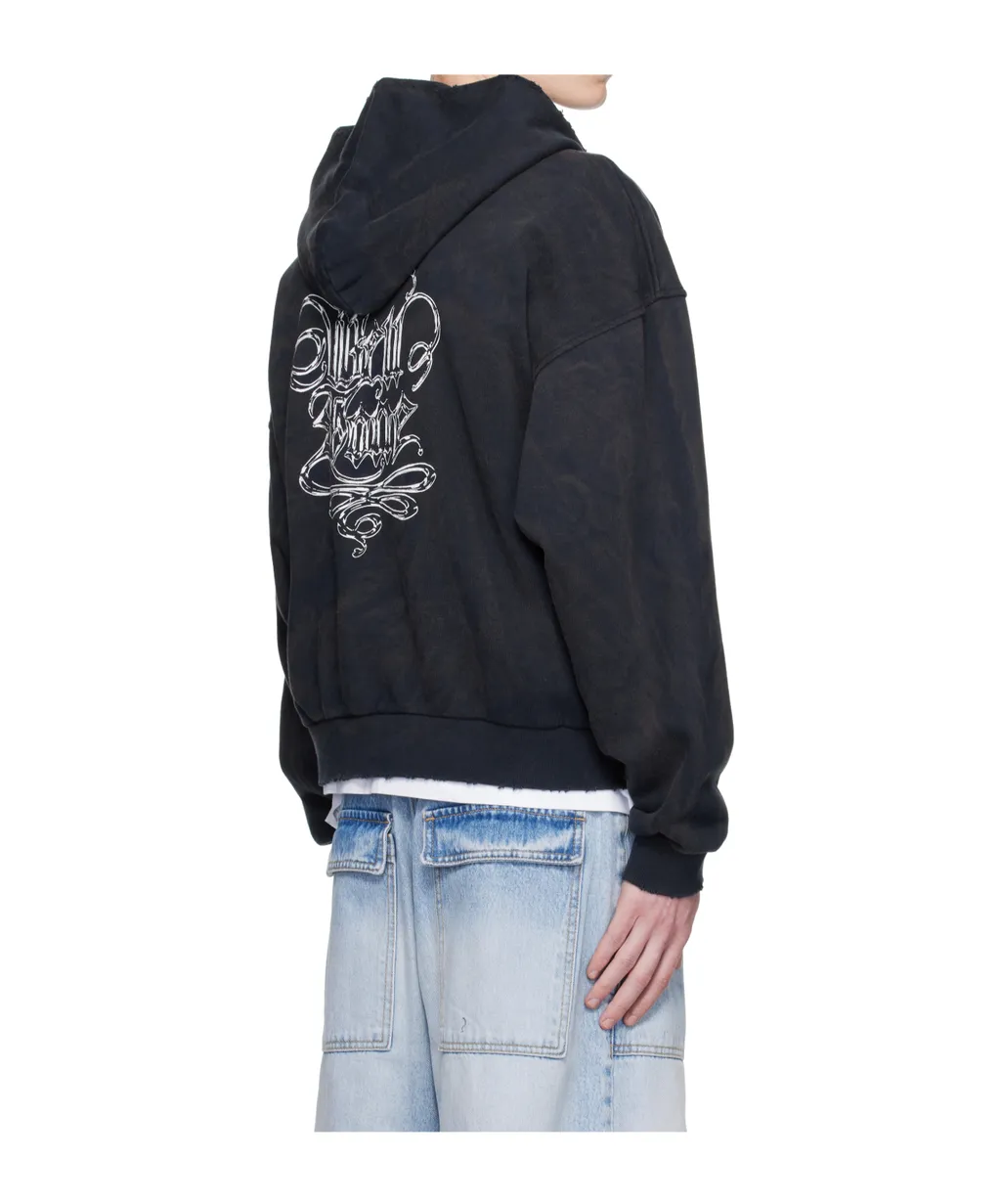 Gothic Logo Printed Hoodie