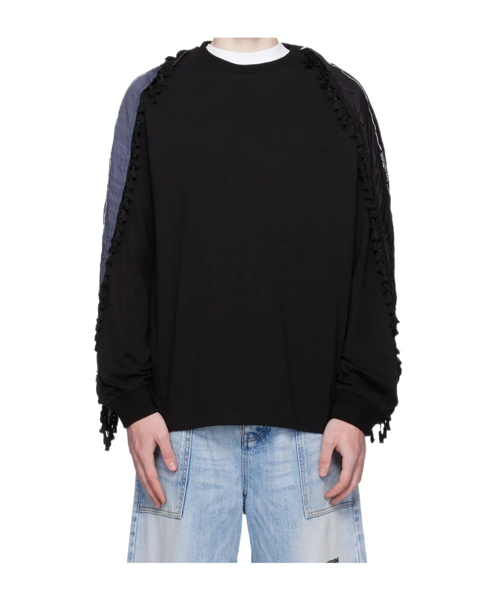 Print-Panel Cotton Sweatshirt