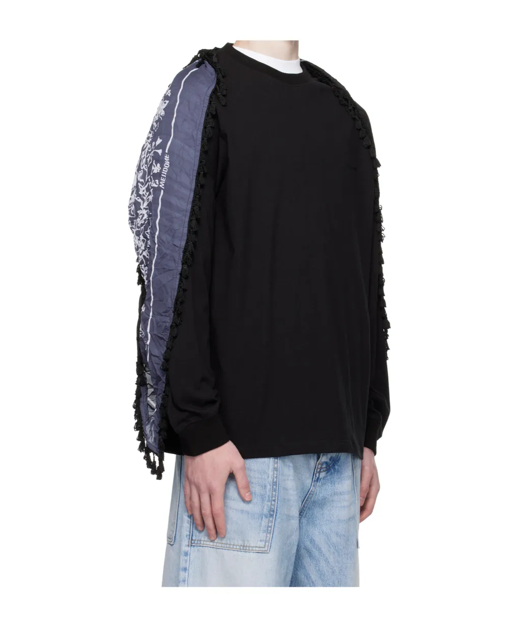 Print-Panel Cotton Sweatshirt