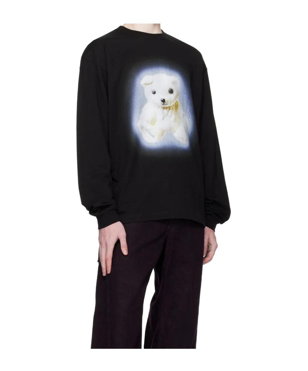 Teddy-Print Long-Sleeve Top
