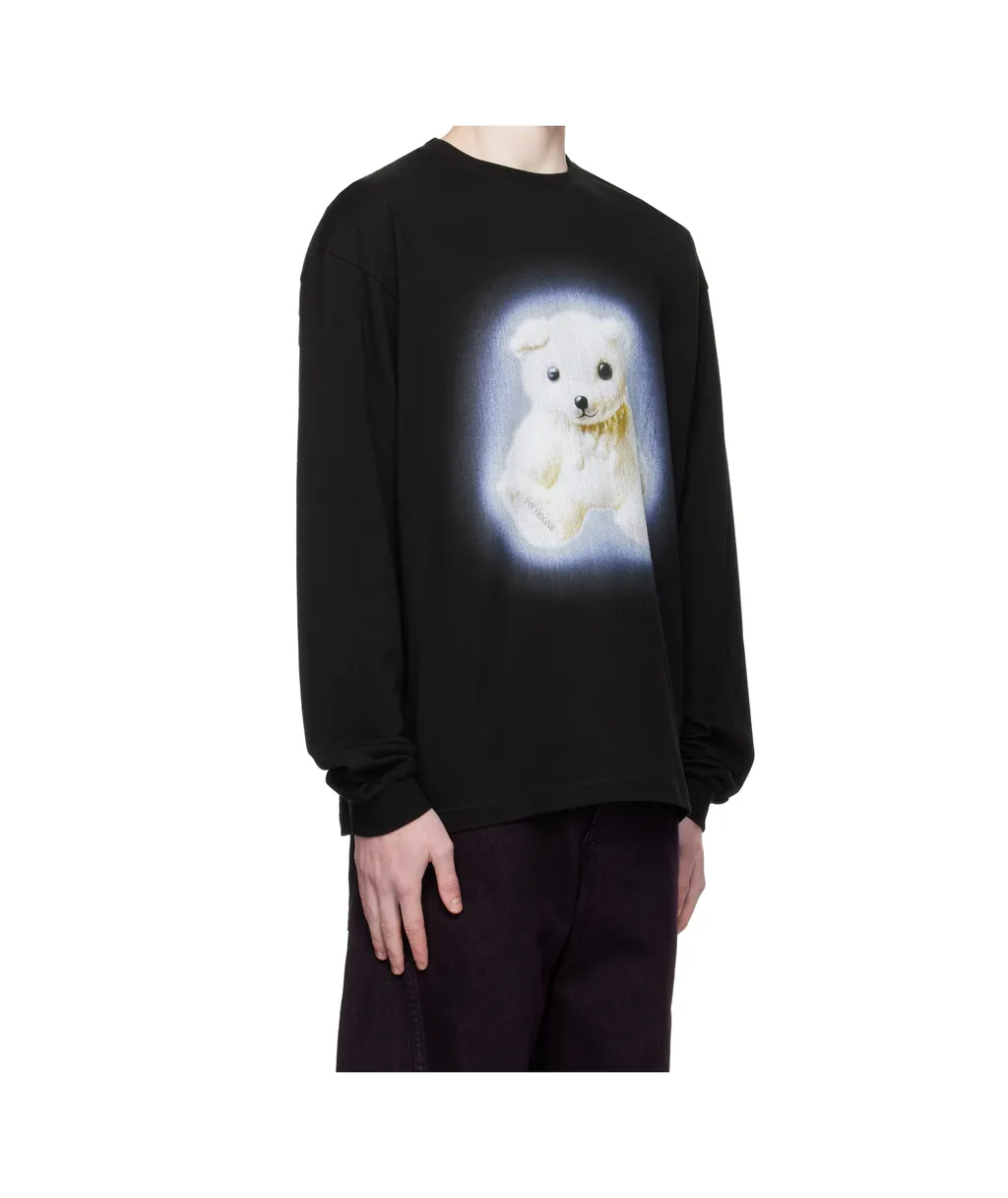 Teddy-Print Long-Sleeve Top