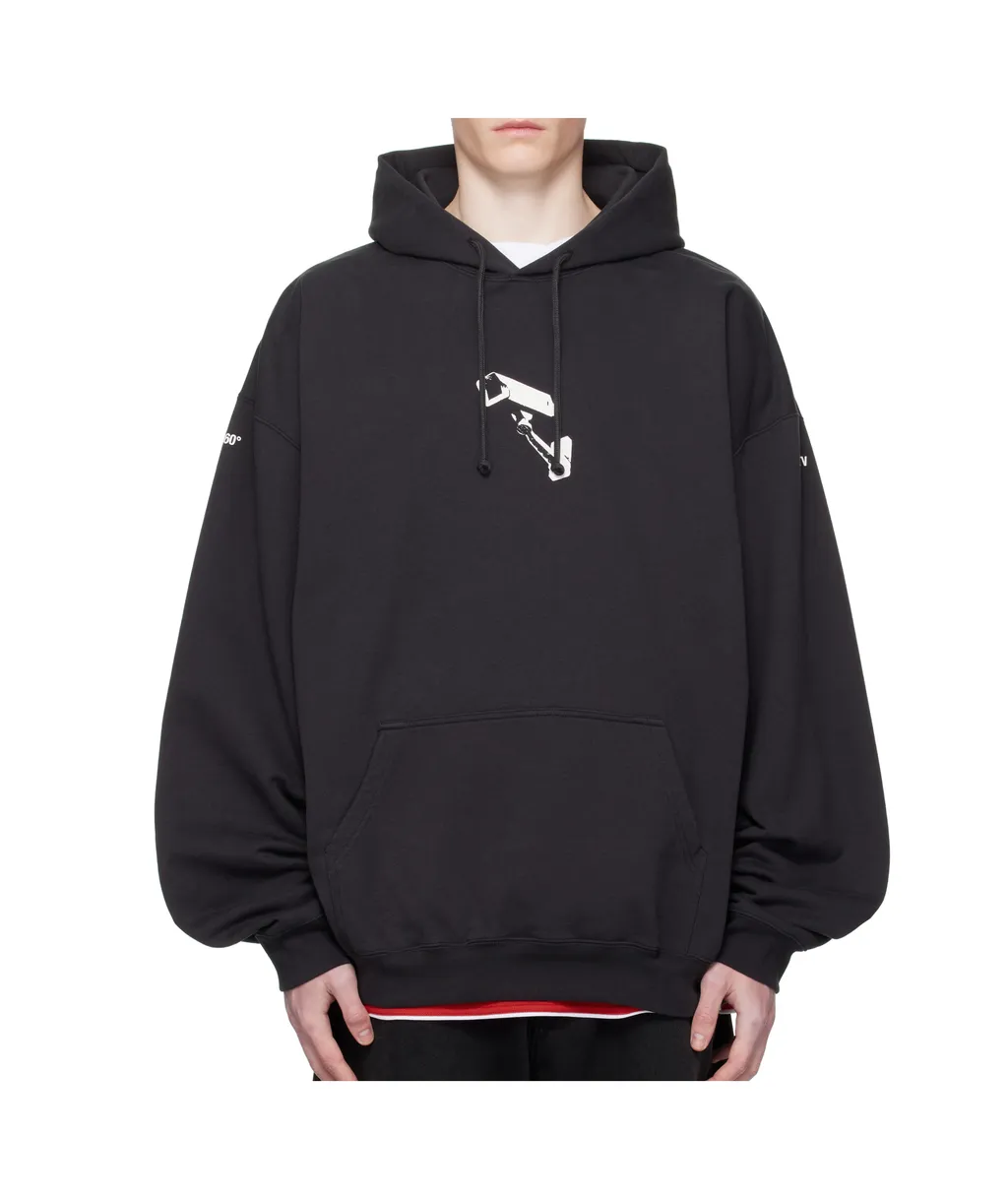 Camera-Print Hooded Sweatshirt