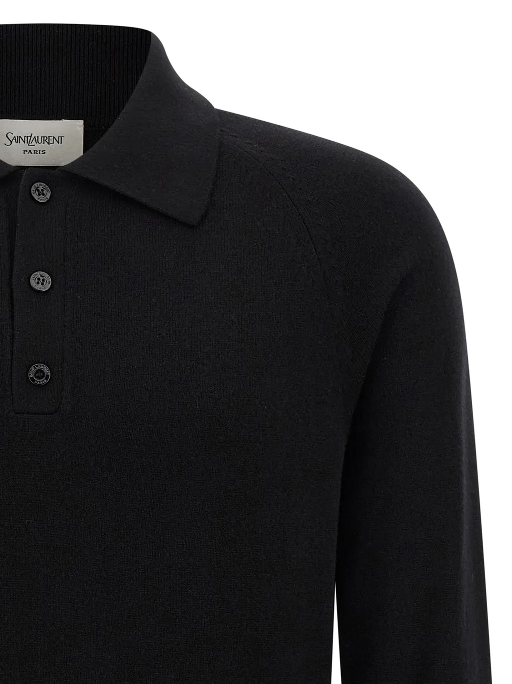 Saint Laurent Long-Sleeved Polo Sweater