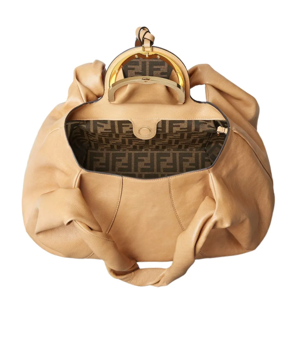 Beige Leather Bag