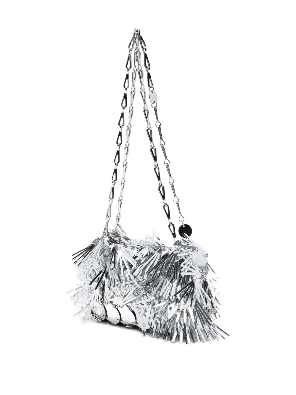 Rabanne Sequin-Embellished Chained Fringed Shoulder Bag