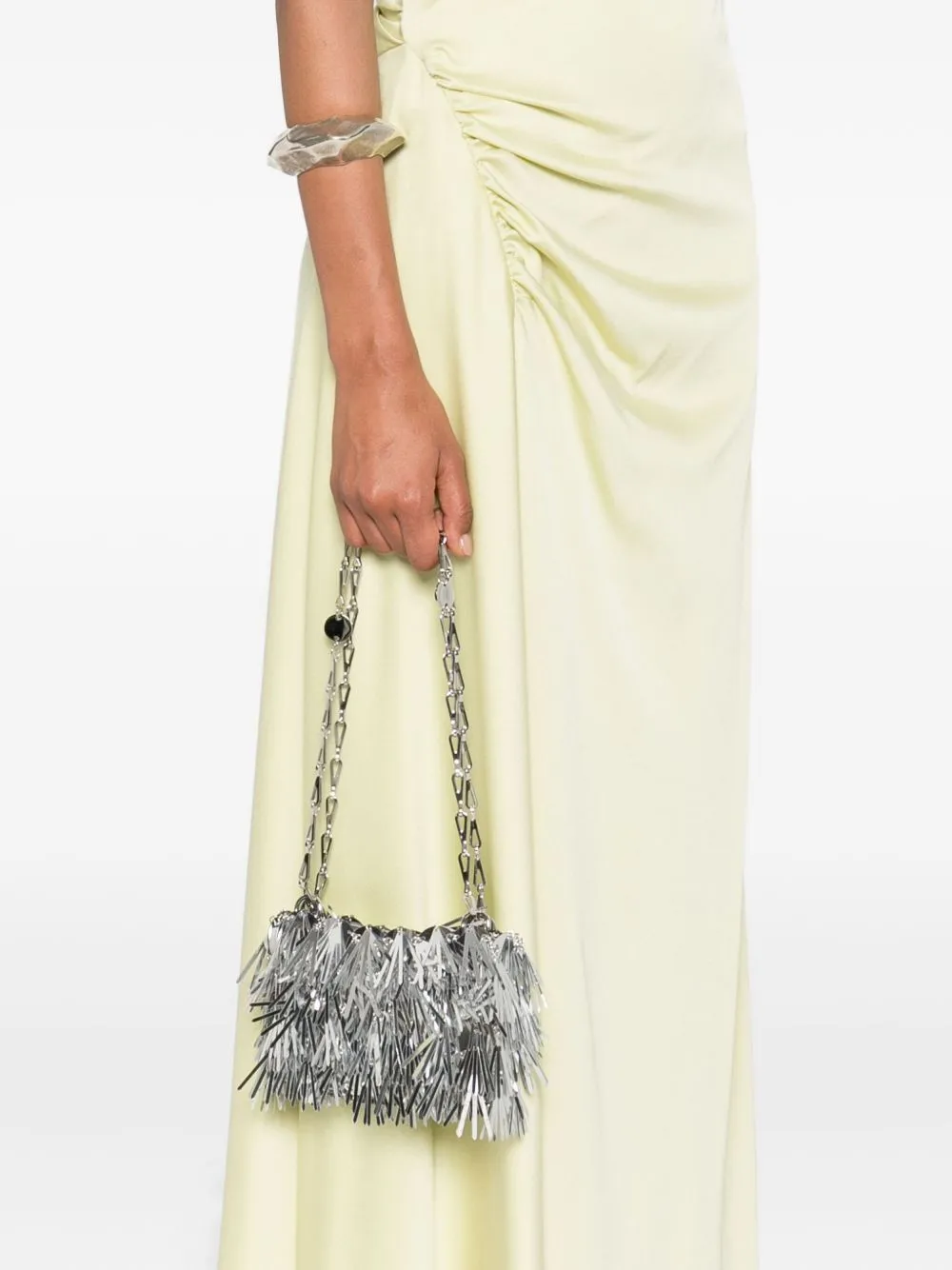 Rabanne Sequin-Embellished Chained Fringed Shoulder Bag
