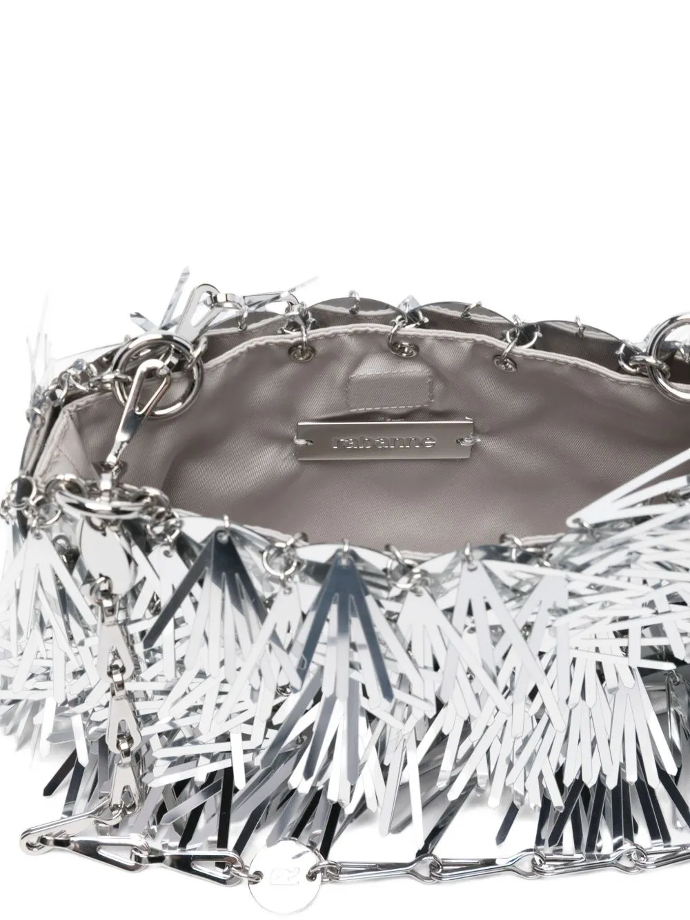 Rabanne Sequin-Embellished Chained Fringed Shoulder Bag