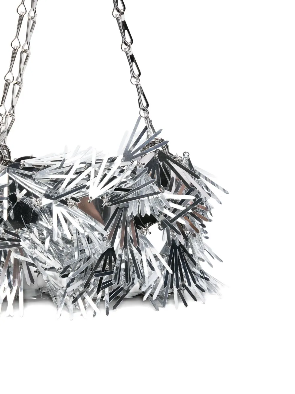 Rabanne Sequin-Embellished Chained Fringed Shoulder Bag