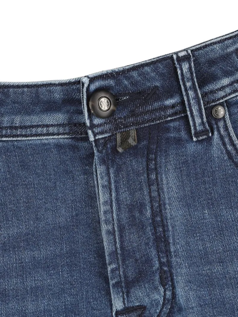 Jacob Cohen Logo-Patch Tapered-Leg Jeans