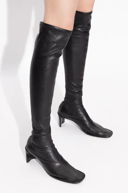 70Mm Knee-High Square-Toe Boots