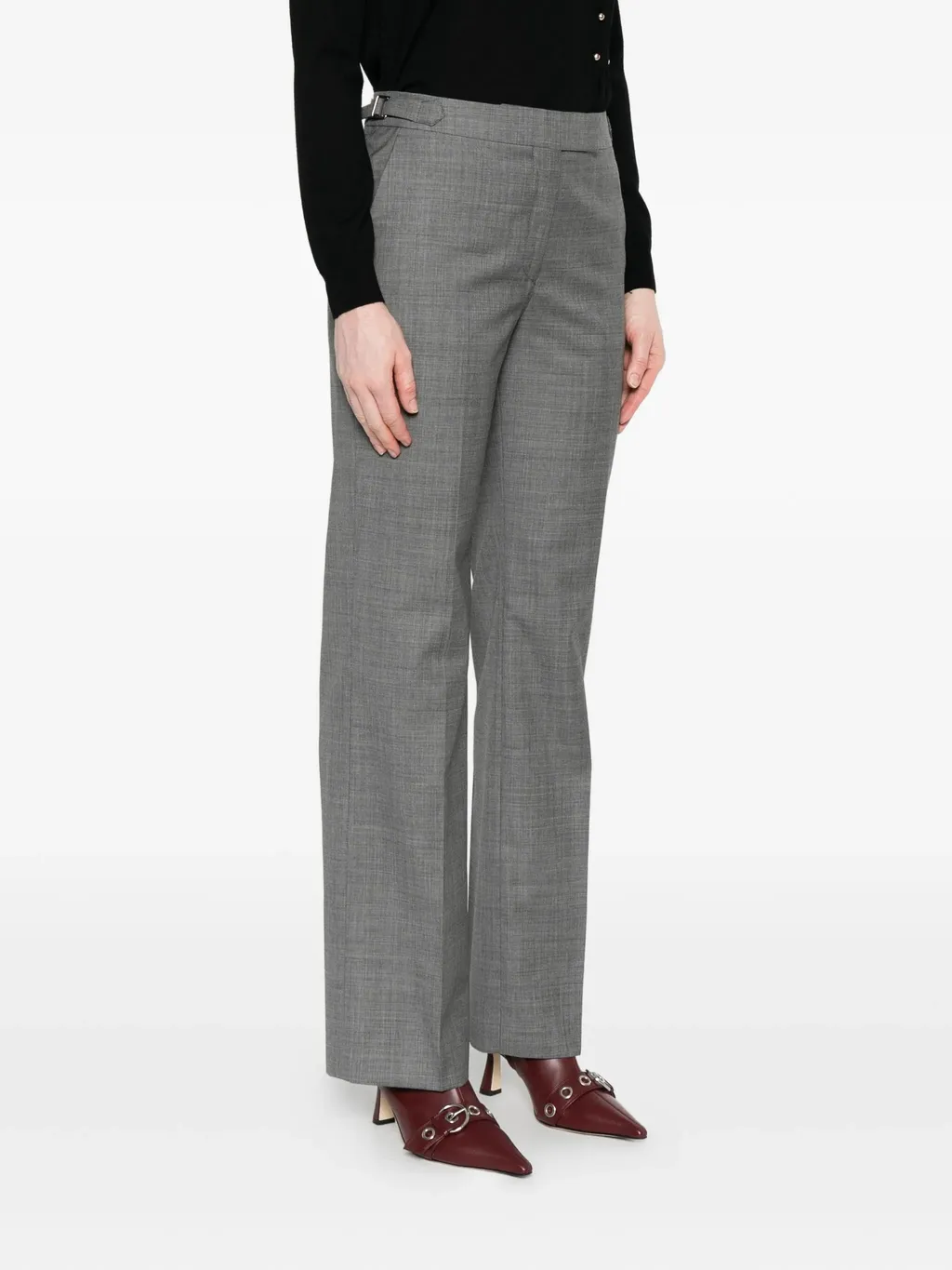 Mid-Grey Straight-Leg Trousers