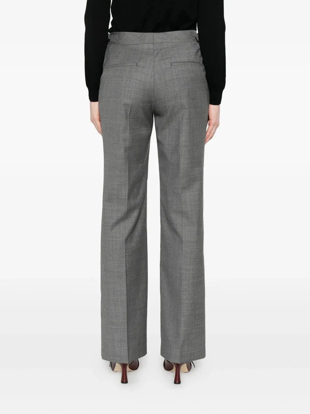 Mid-Grey Straight-Leg Trousers