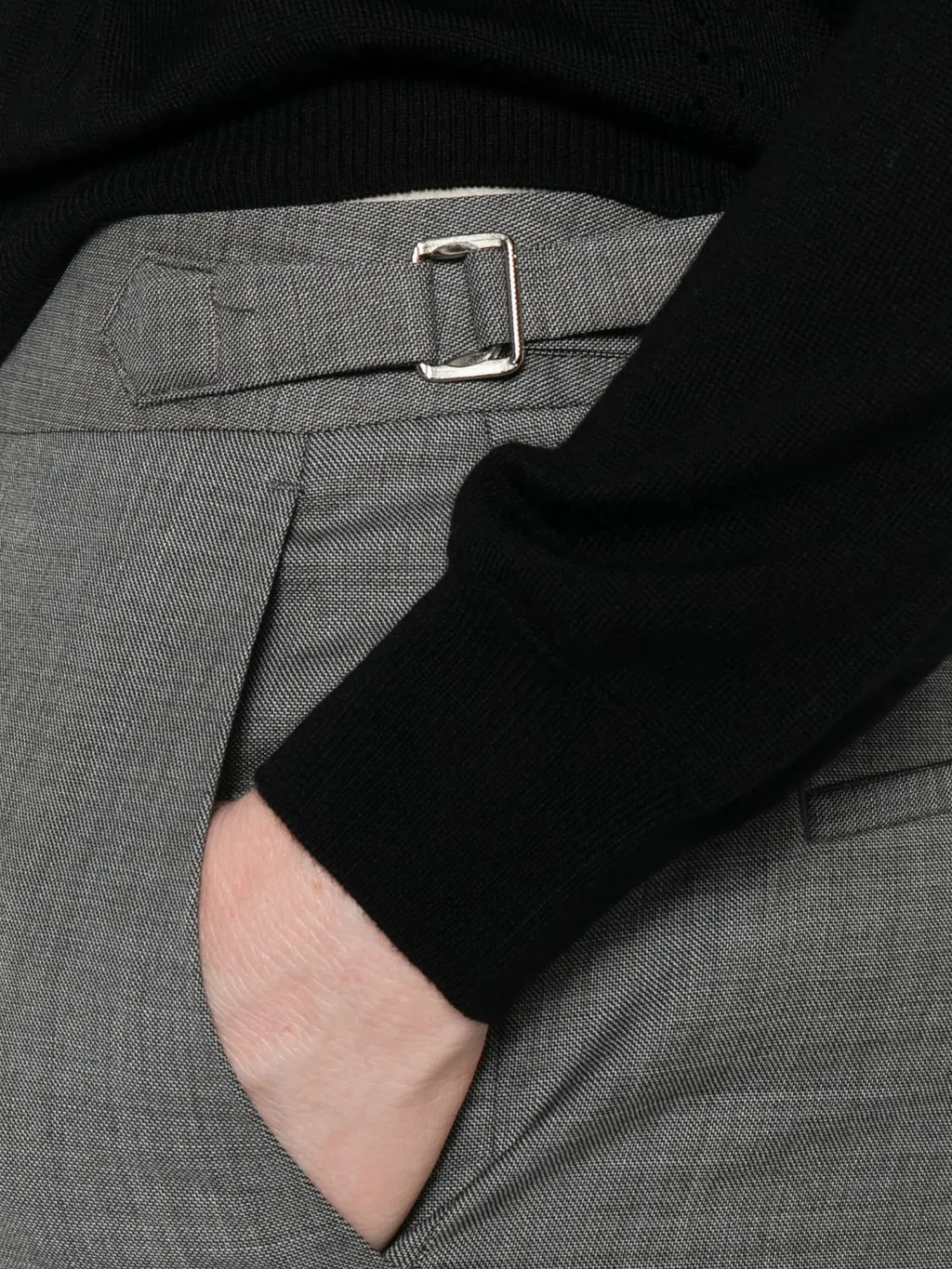 Mid-Grey Straight-Leg Trousers