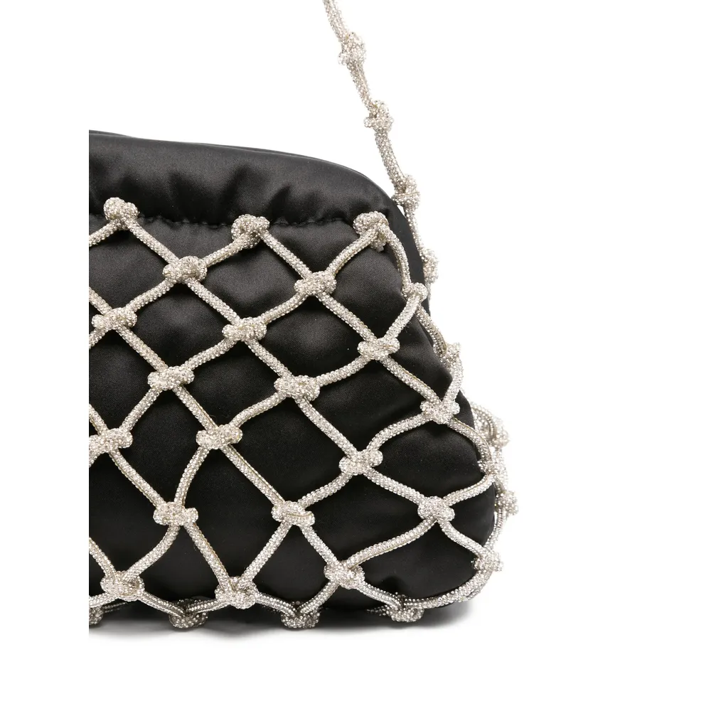 Crystal-Embellished Shoulder Bag