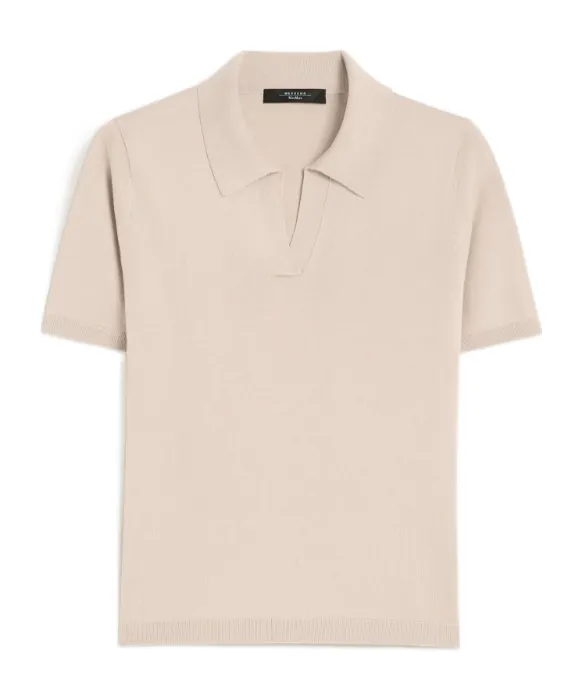 Silk And Cotton Polo T-Shirt
