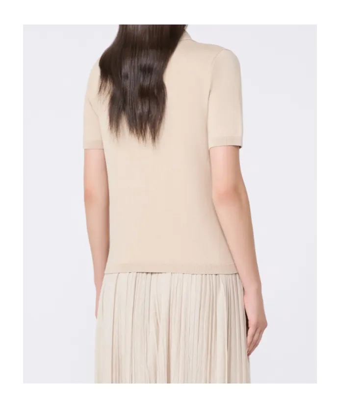 Silk And Cotton Polo T-Shirt