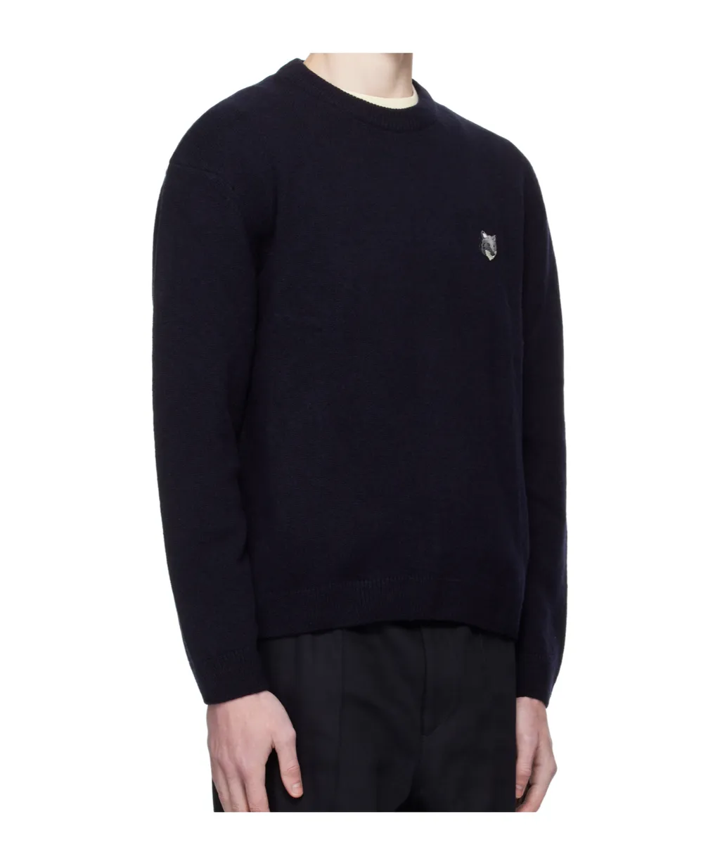 Fox-Head Wool Sweater