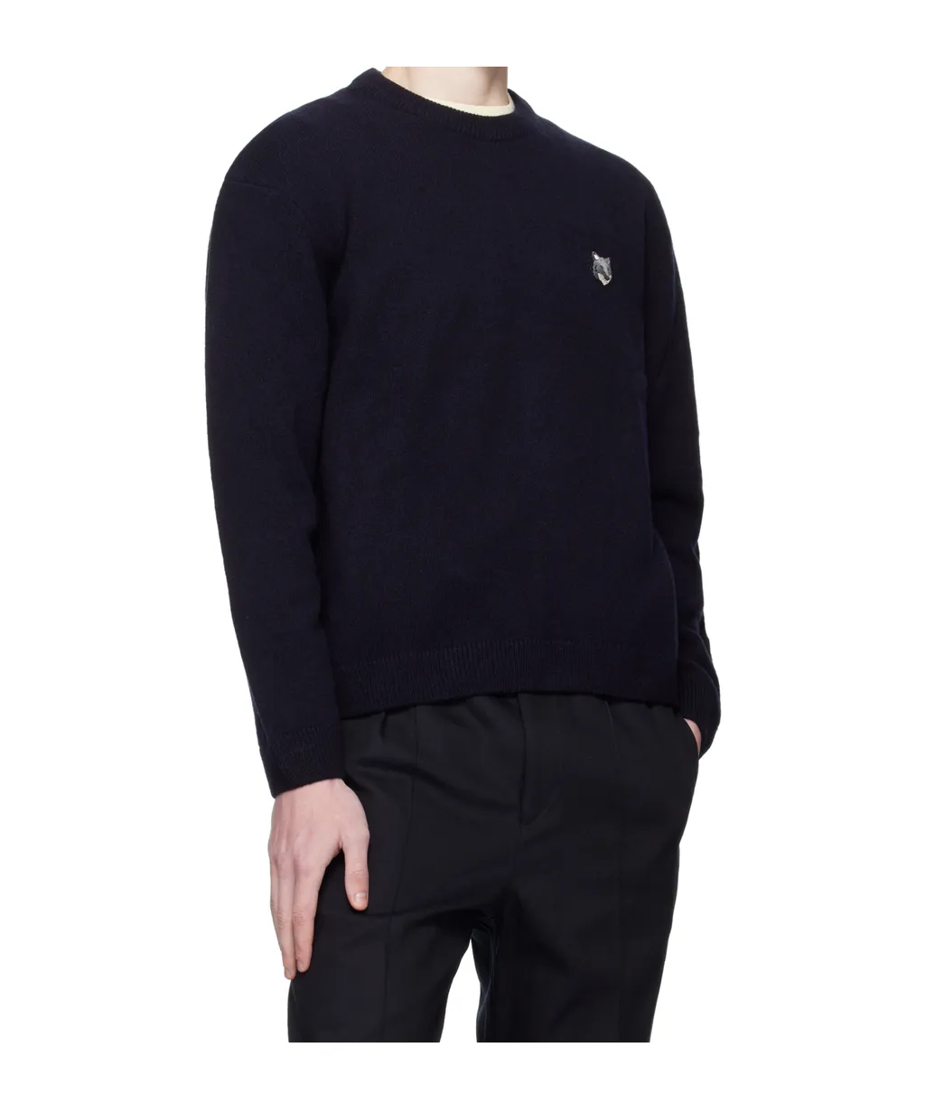 Fox-Head Wool Sweater