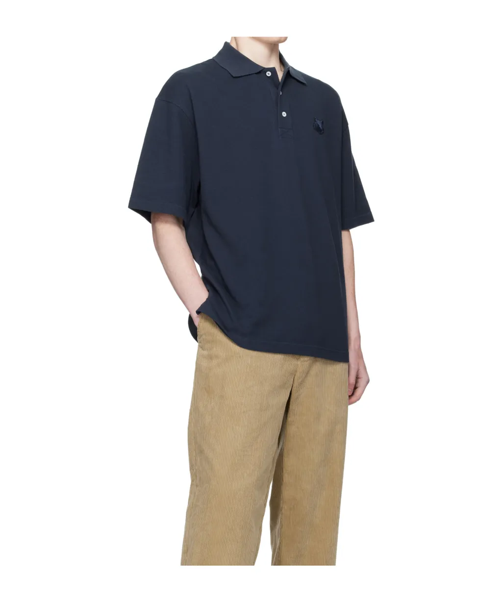 Bold Fox-Head Patch Polo Shirt