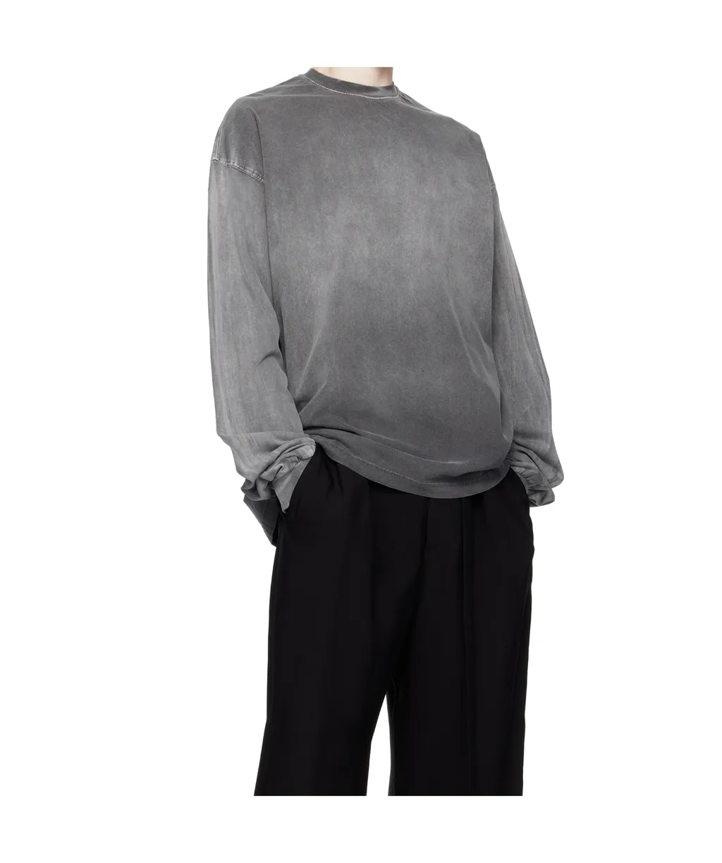 Long-Sleeve Washed-Effect T-Shirt