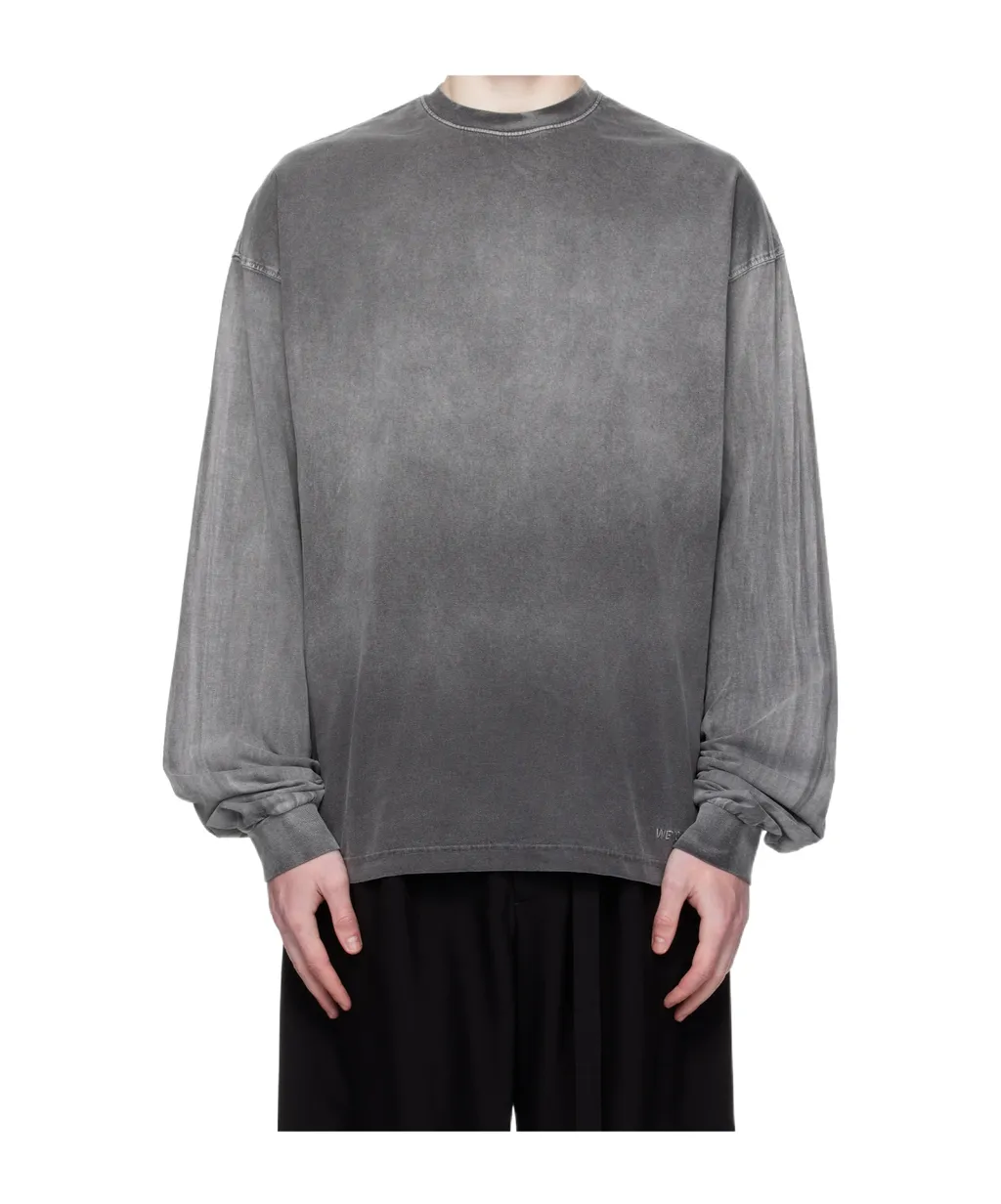 Long-Sleeve Washed-Effect T-Shirt