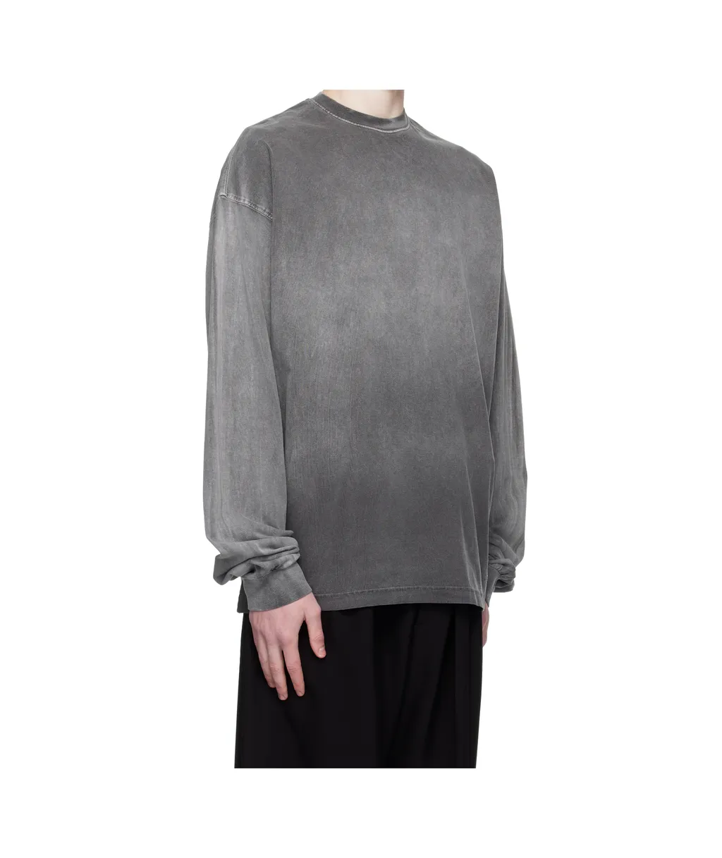 Long-Sleeve Washed-Effect T-Shirt