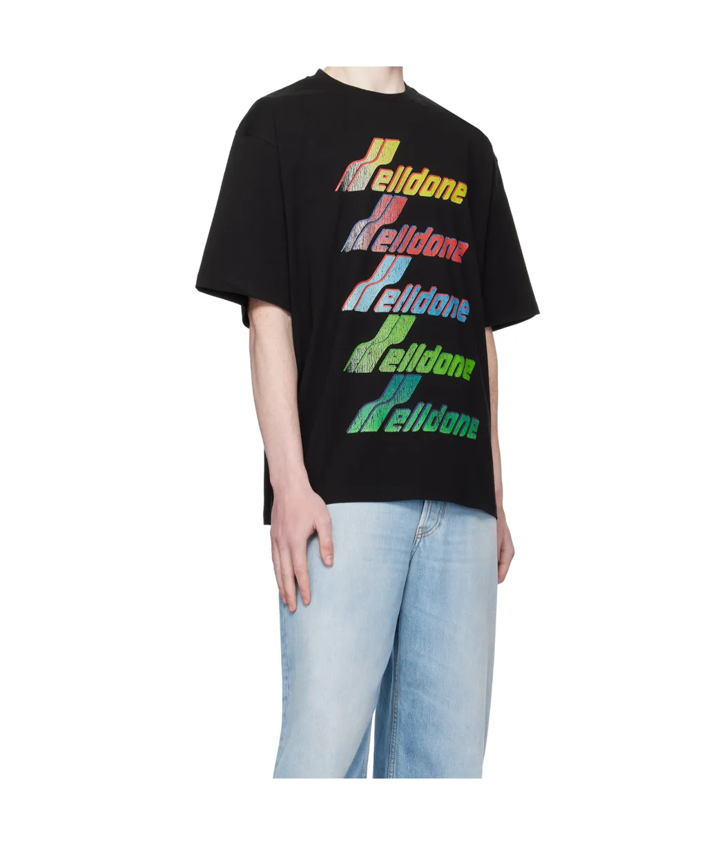 We11Done Rainbow Logo Crewneck T-Shirt