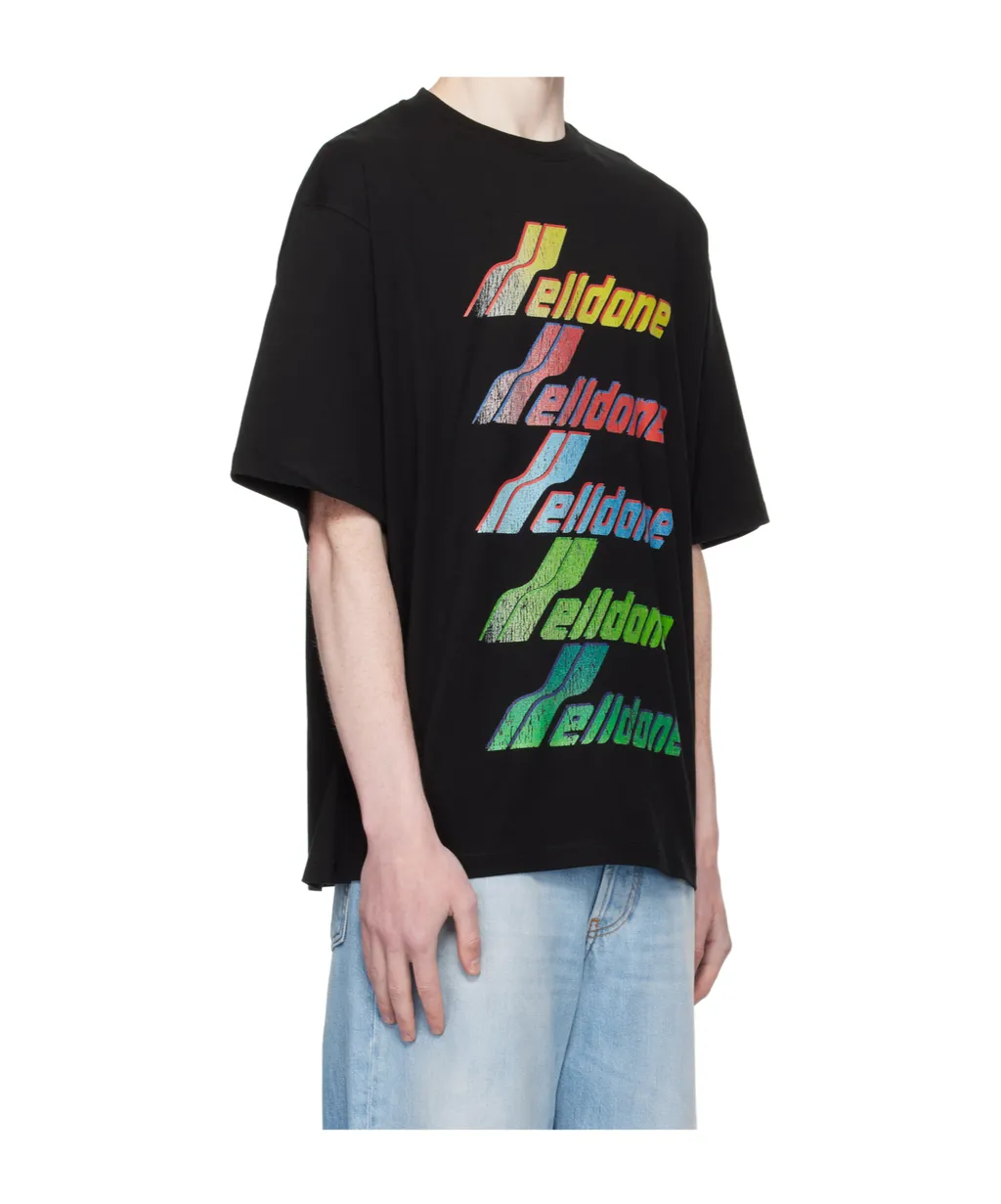 We11Done Rainbow Logo Crewneck T-Shirt