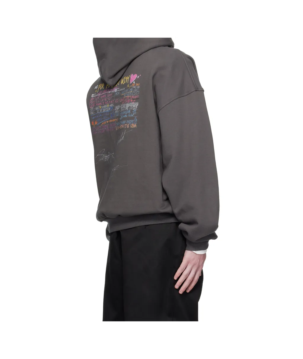 Cassette-Print Hooded Top