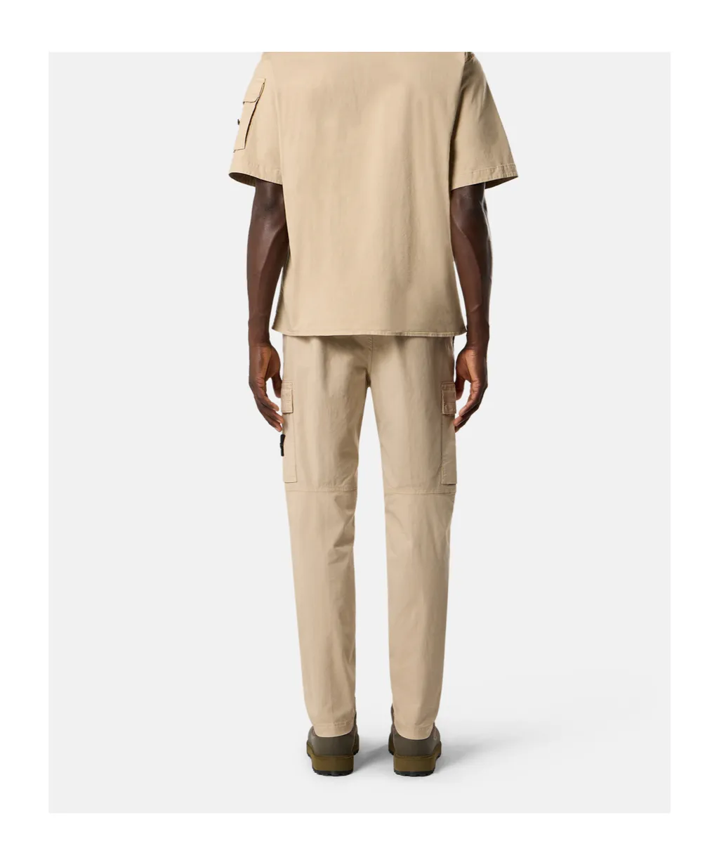 Stone Island Logo Patch Straight-Leg Trousers