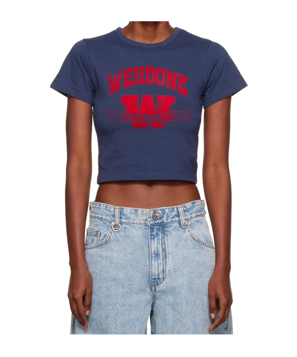 Red-Number Cropp Top