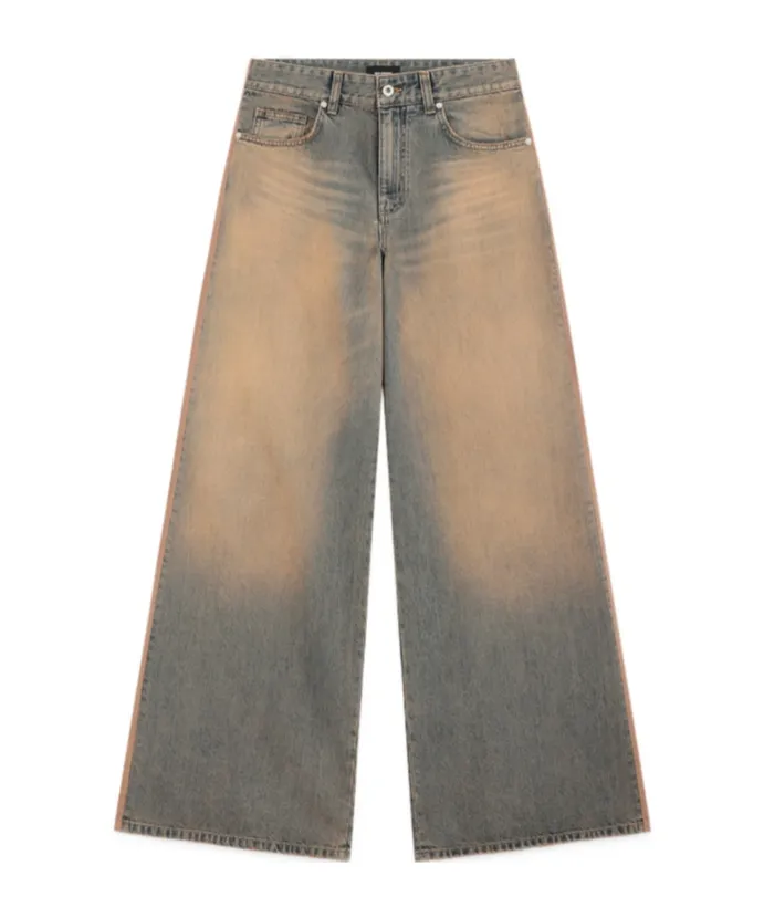 Faded Panelled Jeans