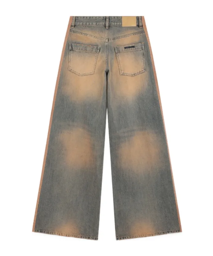Faded Panelled Jeans