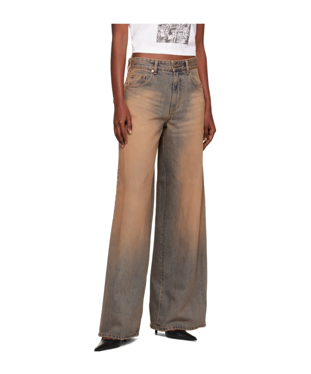 Faded Panelled Jeans