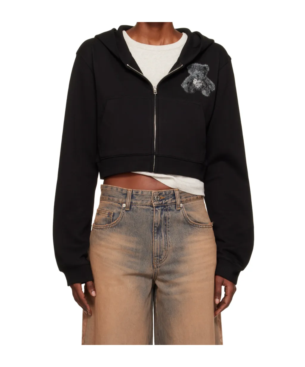 We11Done Cropped Zip-Up Hoodie