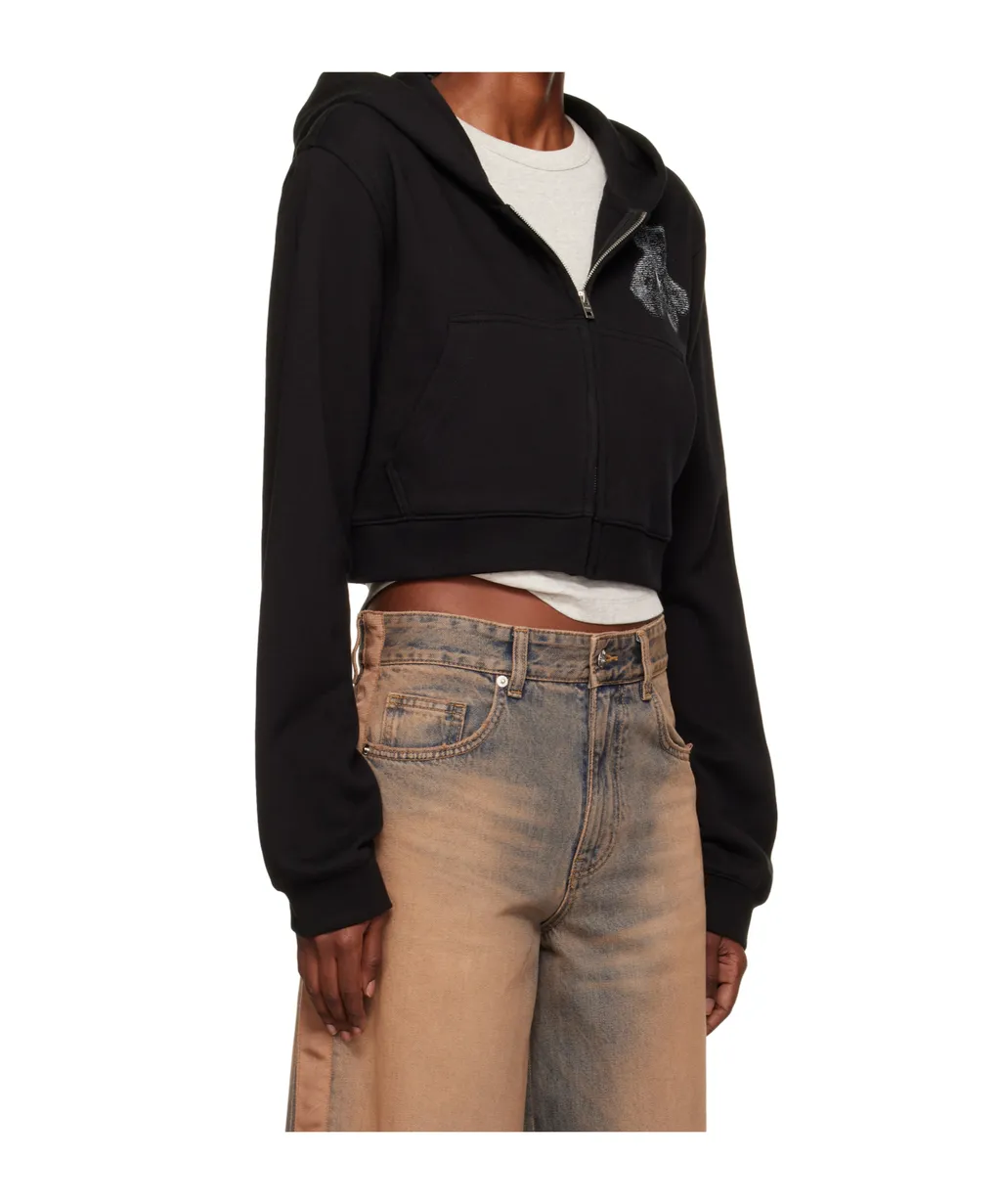 We11Done Cropped Zip-Up Hoodie