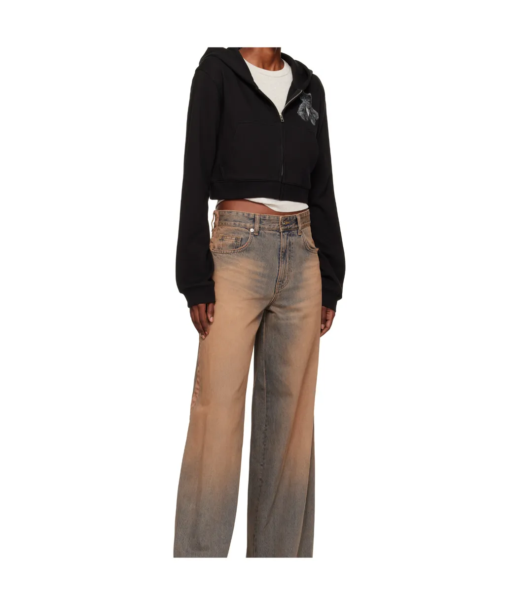 We11Done Cropped Zip-Up Hoodie
