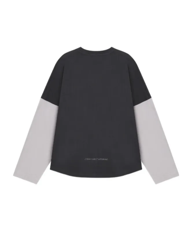 Two-Tone Long-Sleeve Top
