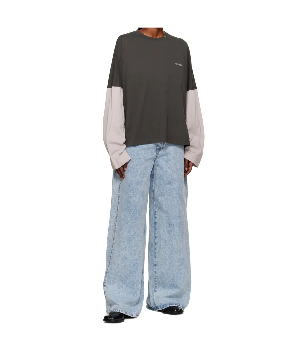 Two-Tone Long-Sleeve Top