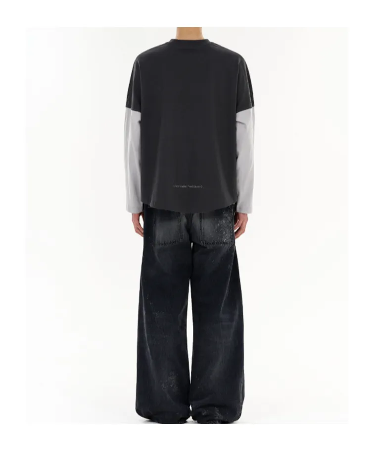 Two-Tone Long-Sleeve Top