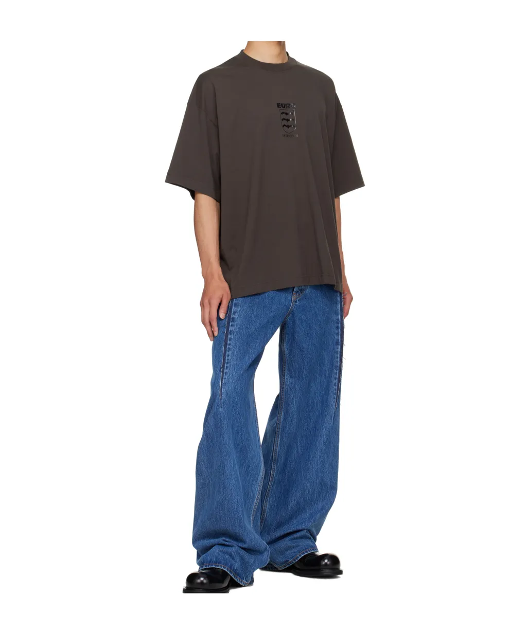 Frayed-Detail Balloon Jeans
