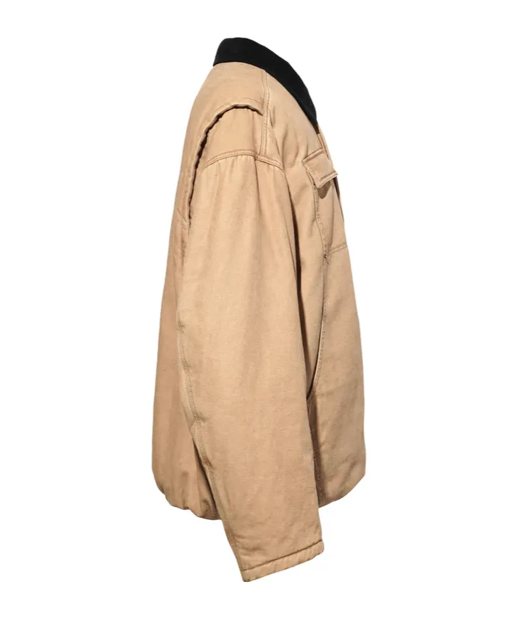 Corduroy-Collar Cotton Jacket