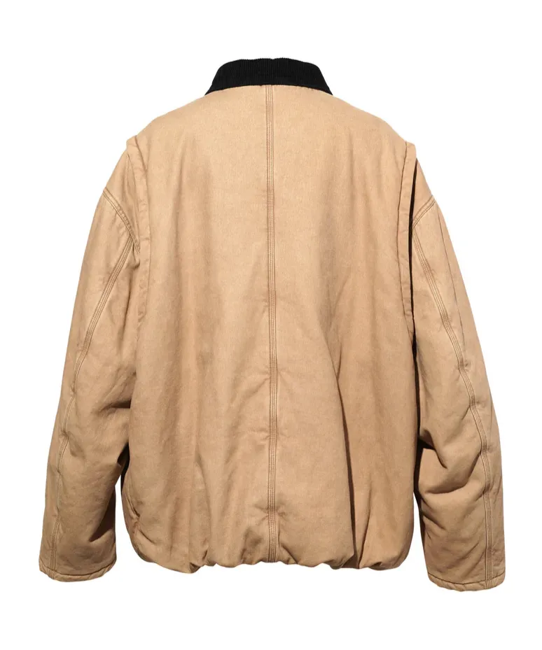 Corduroy-Collar Cotton Jacket