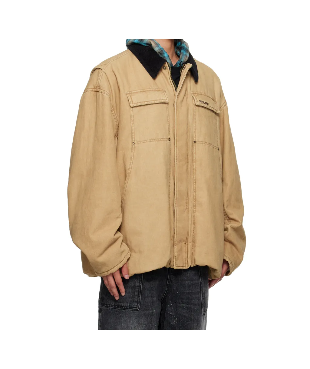 Corduroy-Collar Cotton Jacket