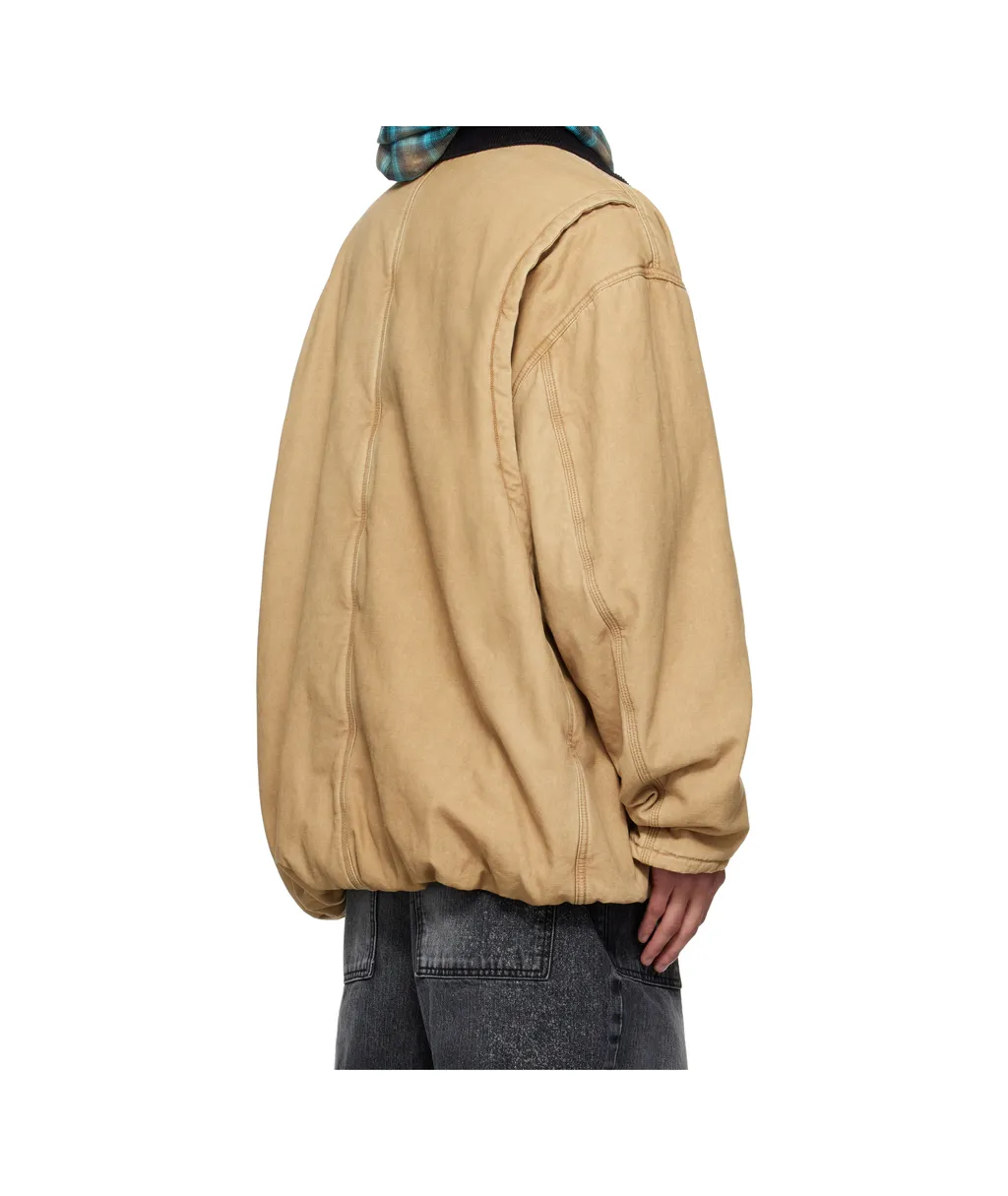 Corduroy-Collar Cotton Jacket