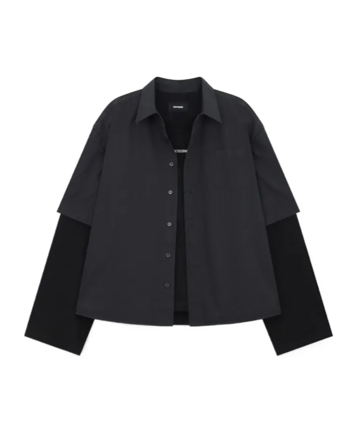 Double-Layered Cotton Shirt
